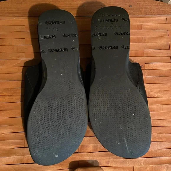 Sperry women’s black Leather Slide Sandals - Picture 4 of 7